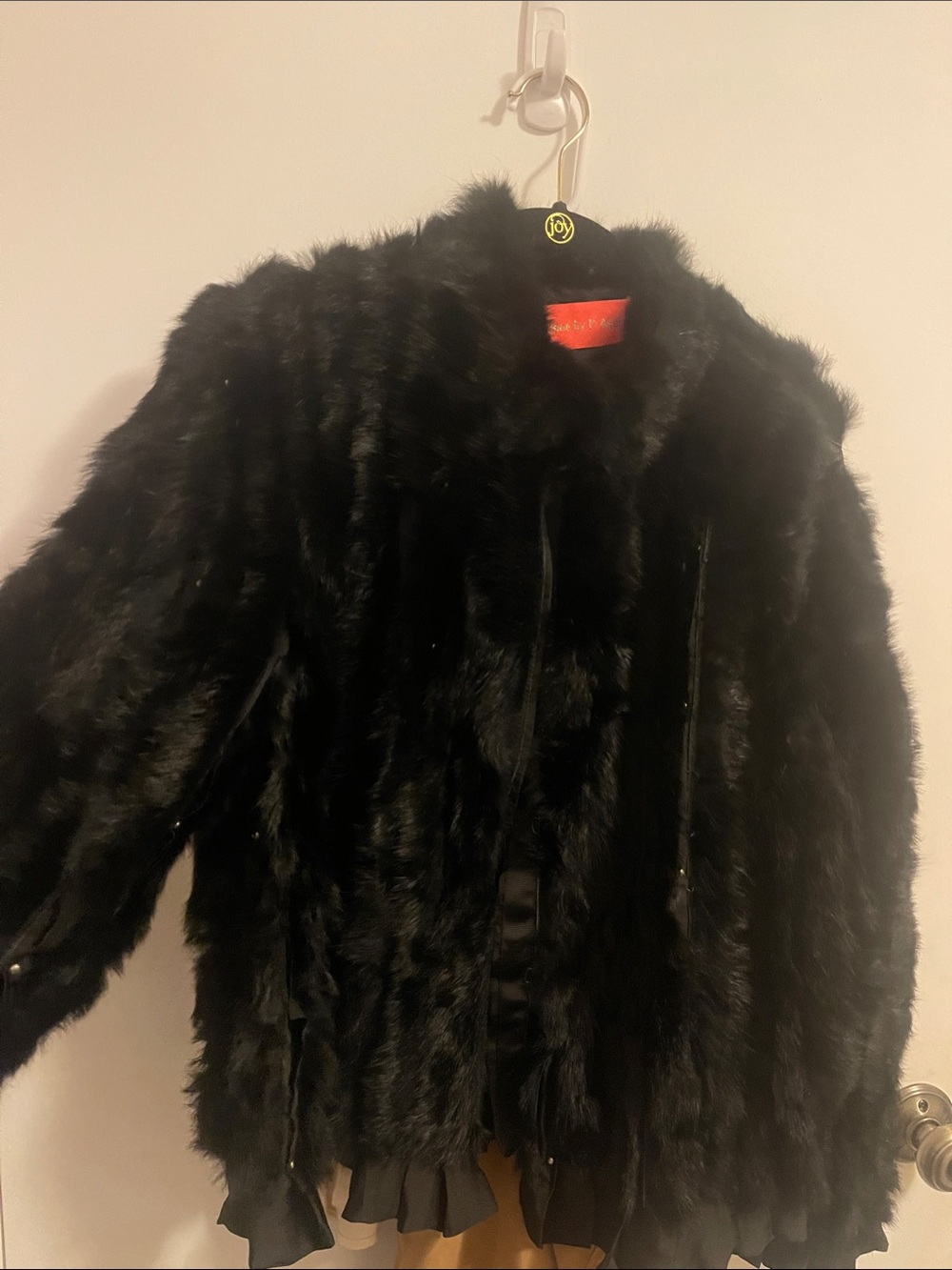 Black Faux Fur Teddy Jacket - Luxurious Plush Coat